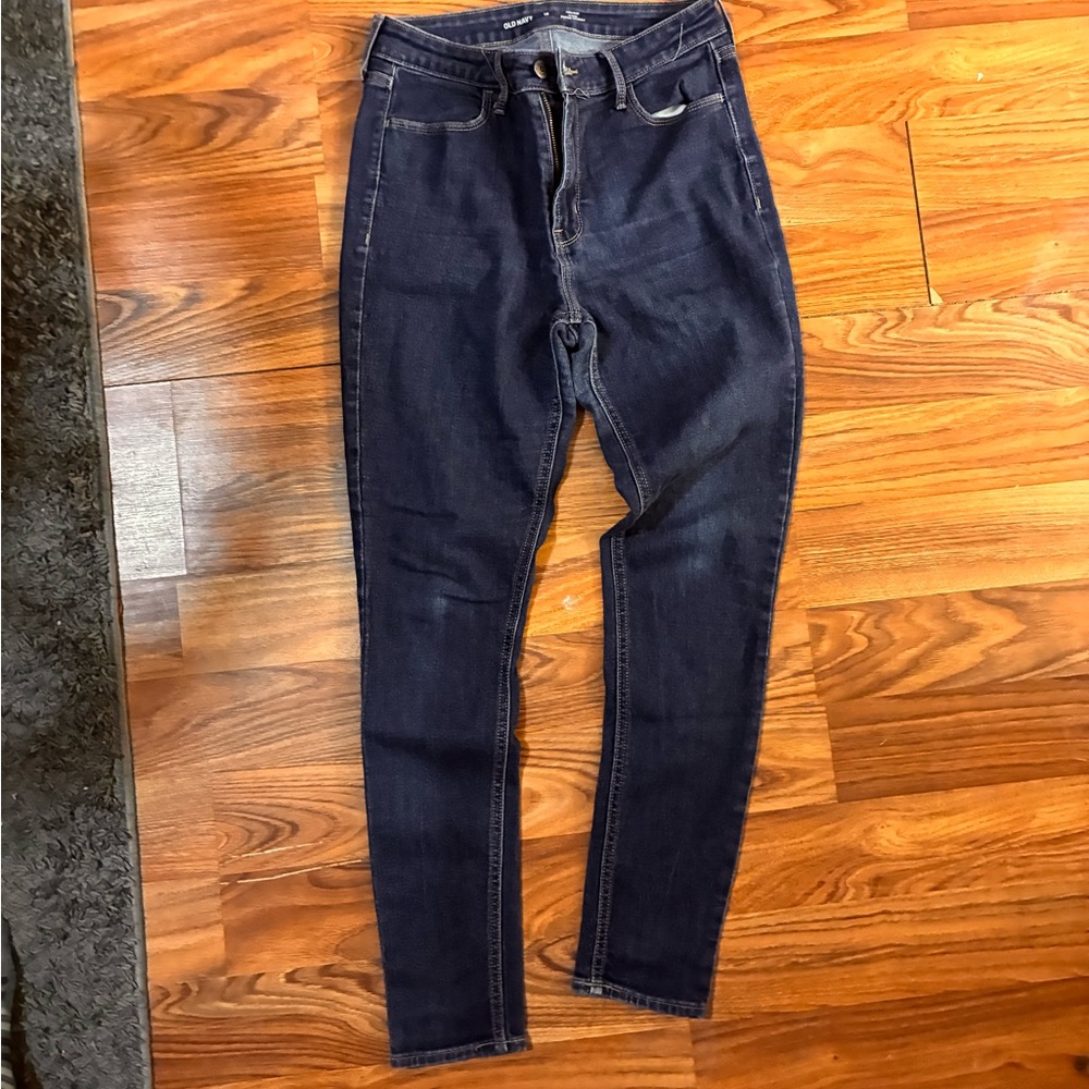 Old Navy High-Rise Wow Super-Skinny Jeans Size: 10 Long